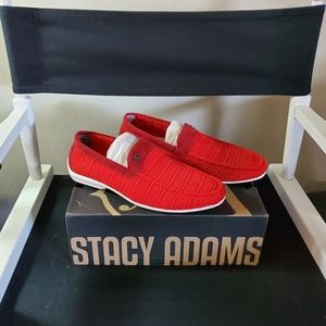 STACY ADAMS Ciran Textile Slip On Driving 7.5 Red